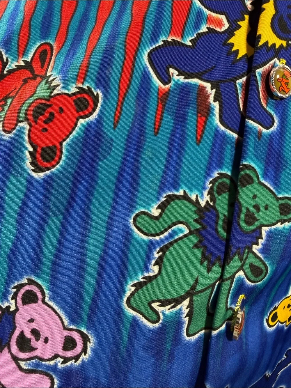 Grateful Dead By Dragonfly Clothing Company Dancing Bears Button Up Short Sleeve